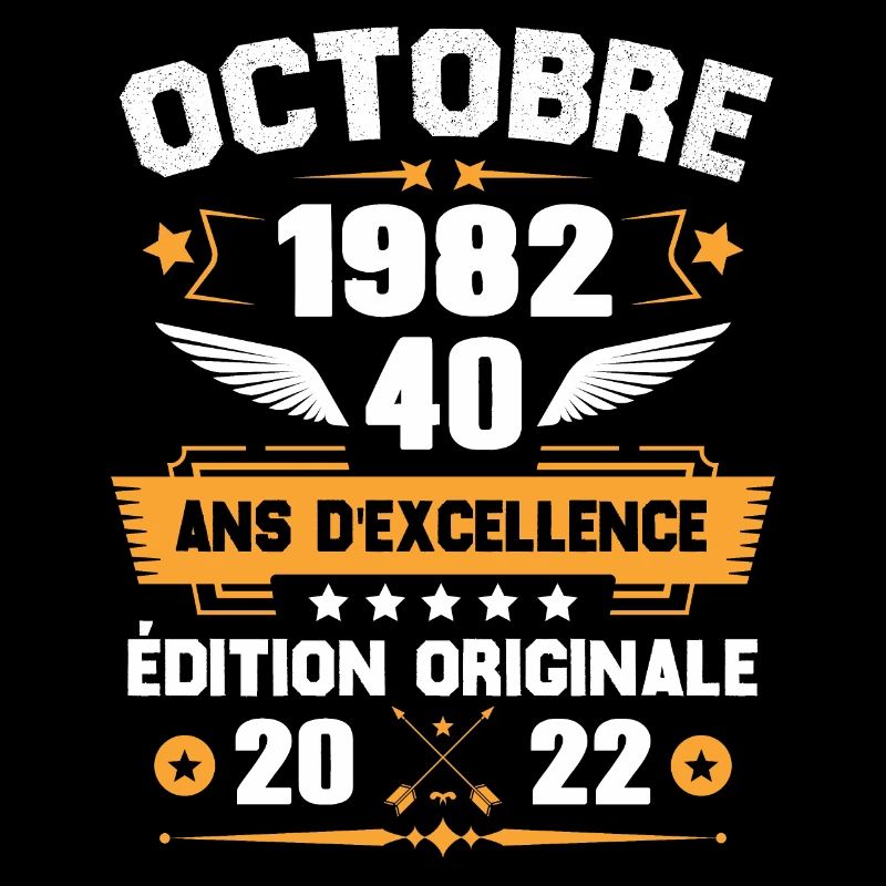 Octobre 1982 Idée Cadeau D'anniversaire 40 Ans