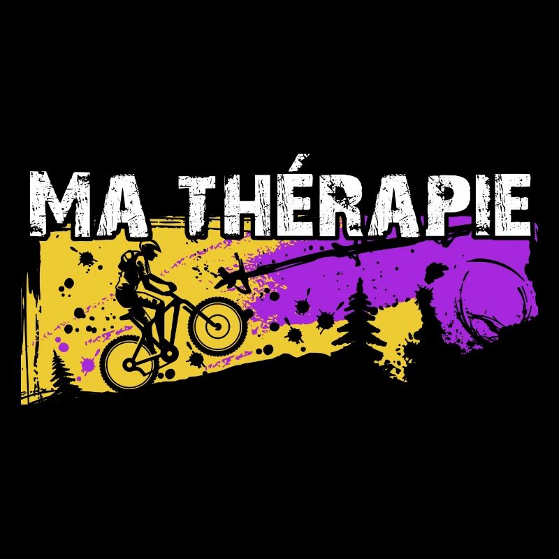Le vélo est ma thérapie. Graphisme de cycliste