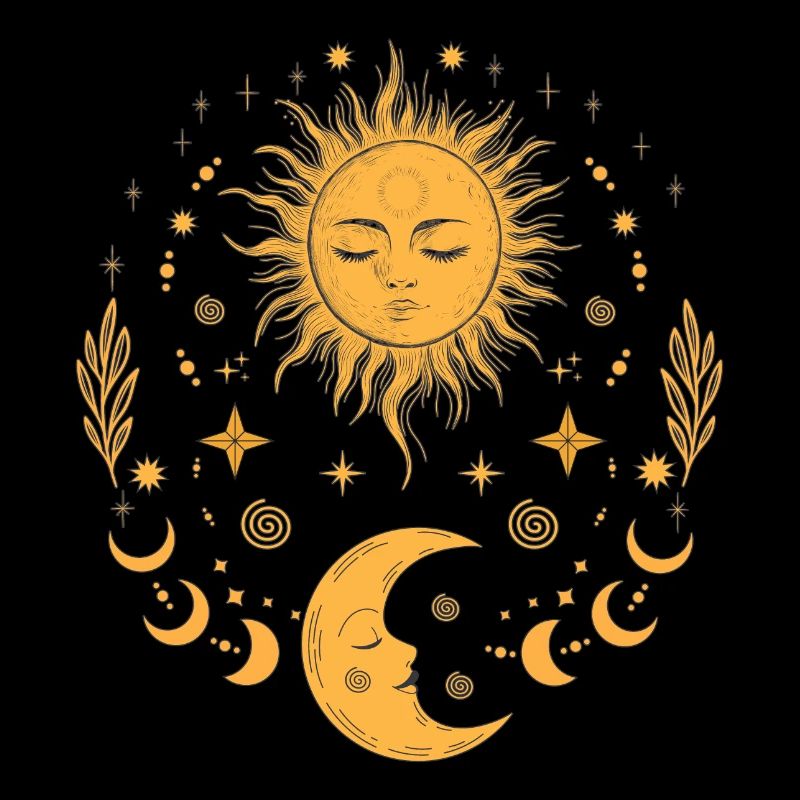 Vintage Sonne, Mond & Sterne, Himmlische Boho