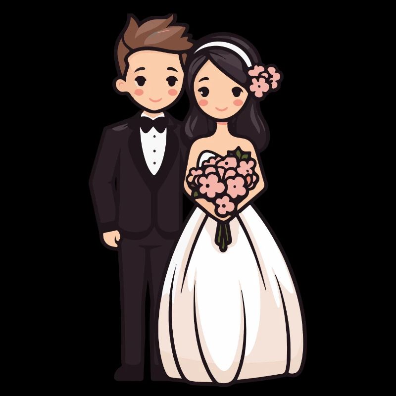 Mariée marié jeunes mariés mariage