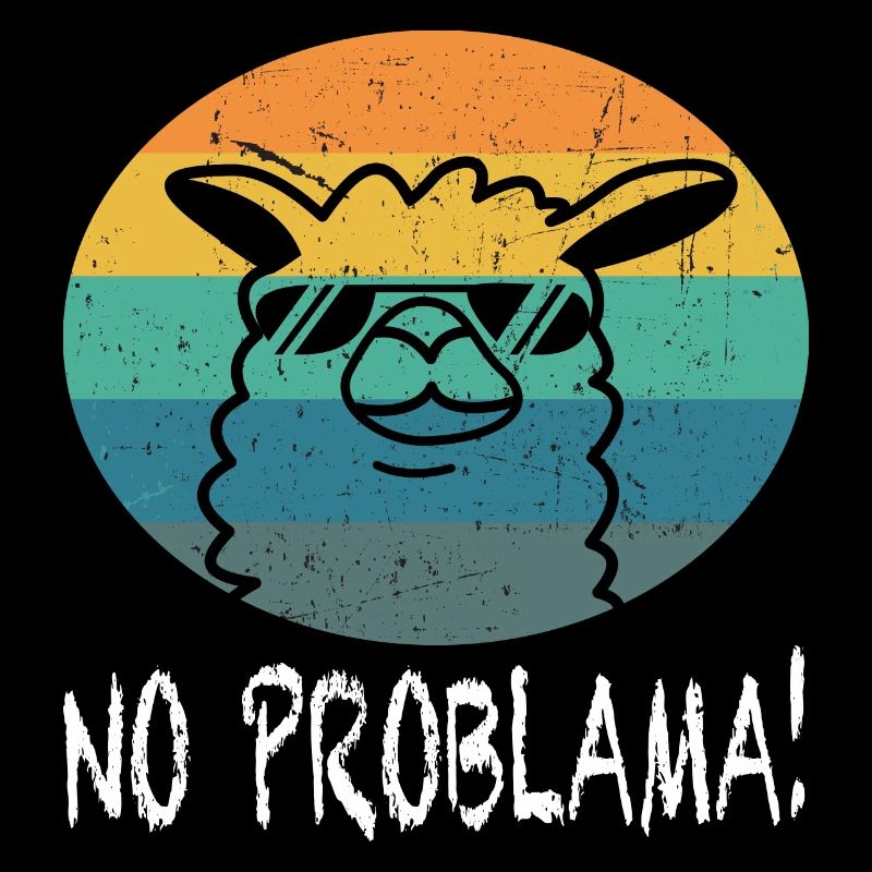 Alpaca Lama No Problama funny gift