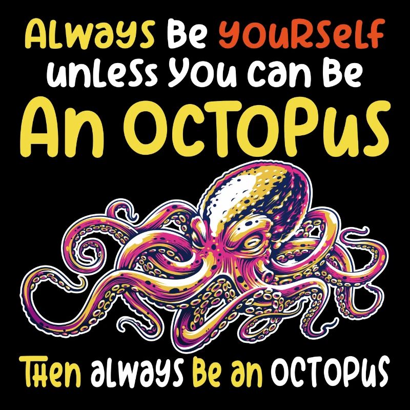 Be an octopus big octopus with funny saying