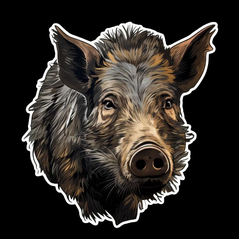 Wild boar's head