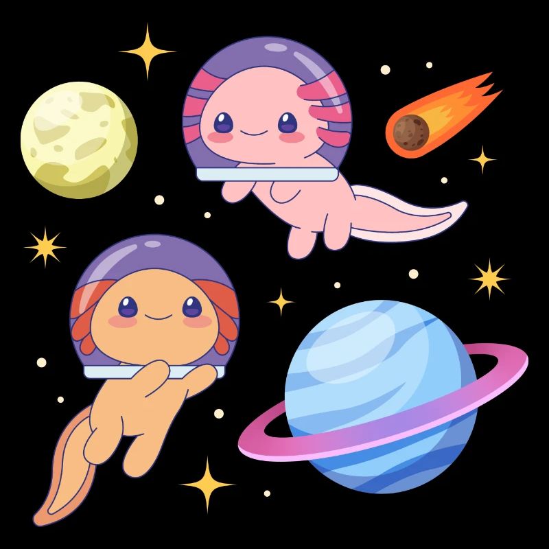 Conception d’axolotls d’astronaute pour les amateurs d’axolotl