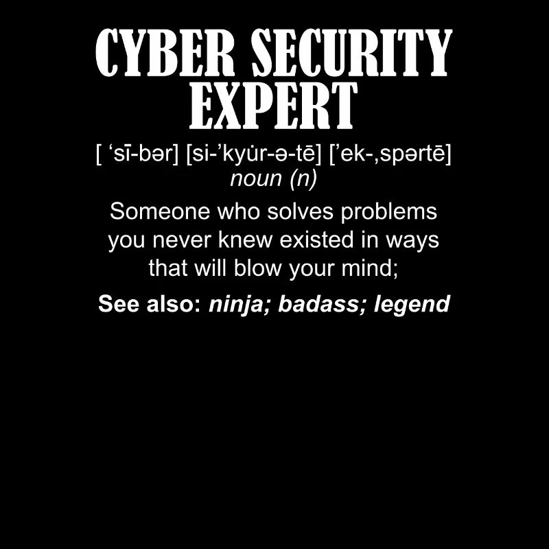 Cyber Security Expert T-Shirt Definition Geschenk