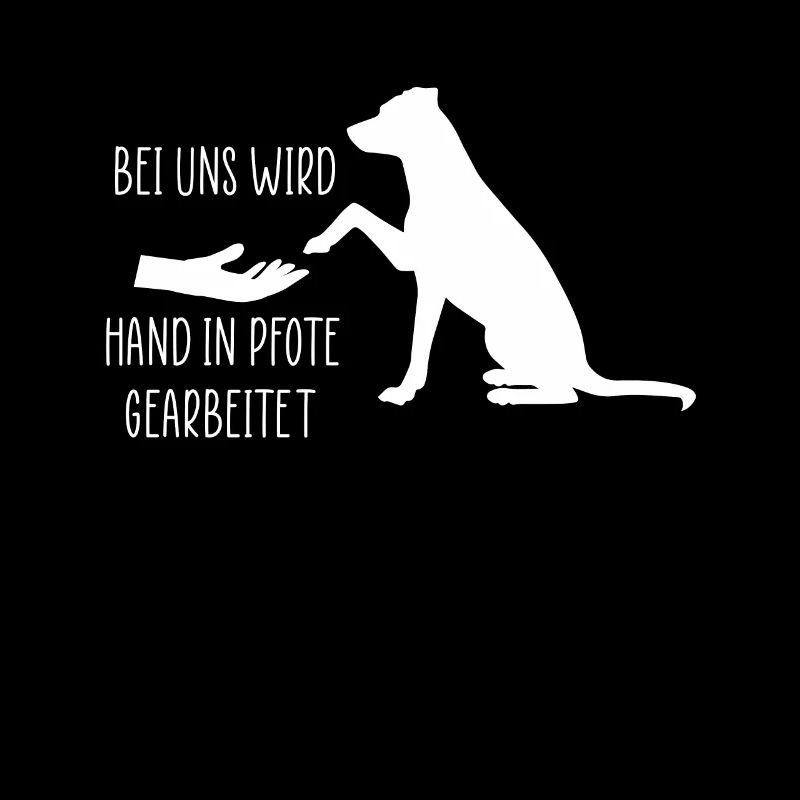 Bei Uns Wird Hand In Pfote Gearbeitet Hundetrainer