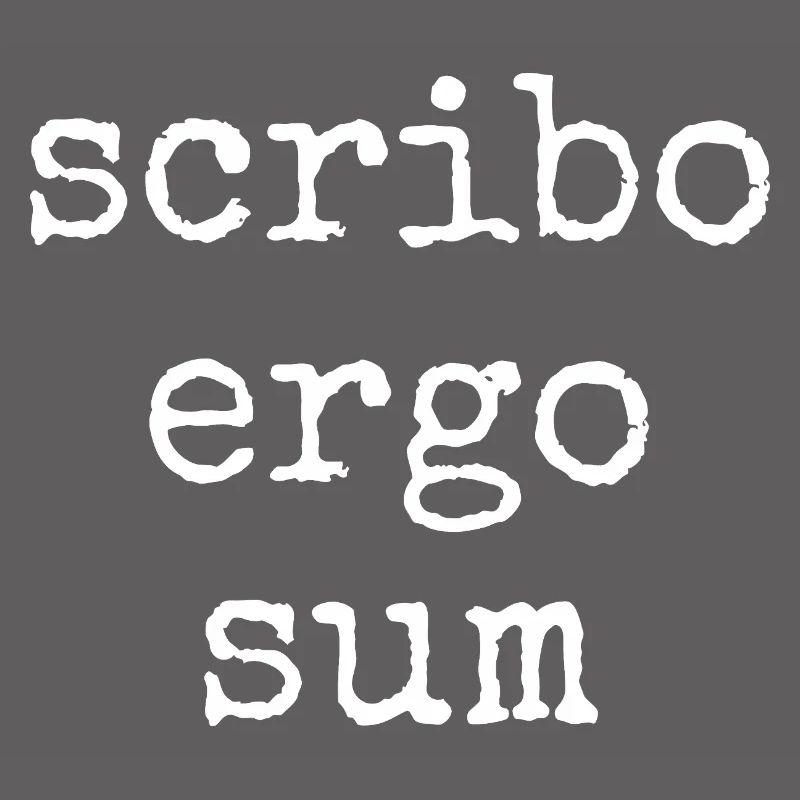 scribo ergo sum - I write, therefore I am
