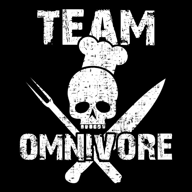 Team Omnivore Skull mit Grillbesteck