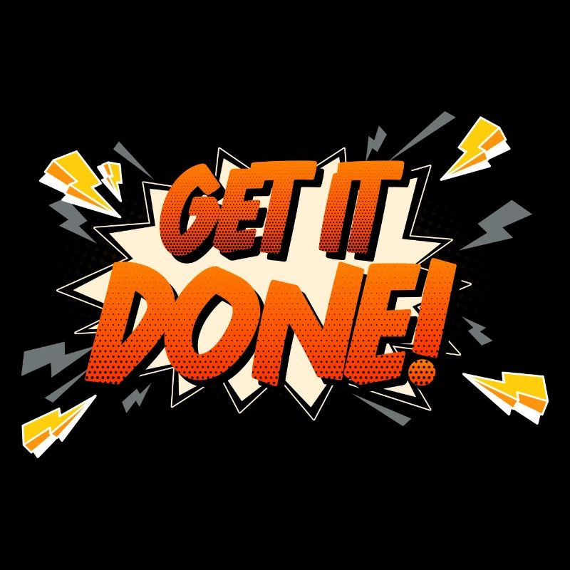Hard Work Get It Done Design für stolze,