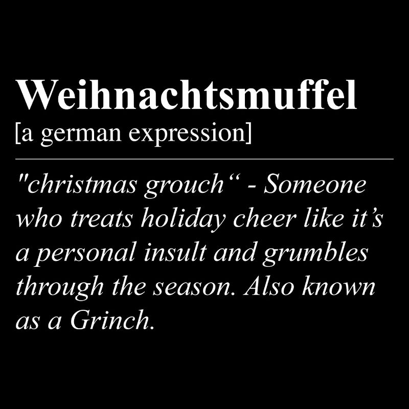Christmas Muffle Funny German Idiom