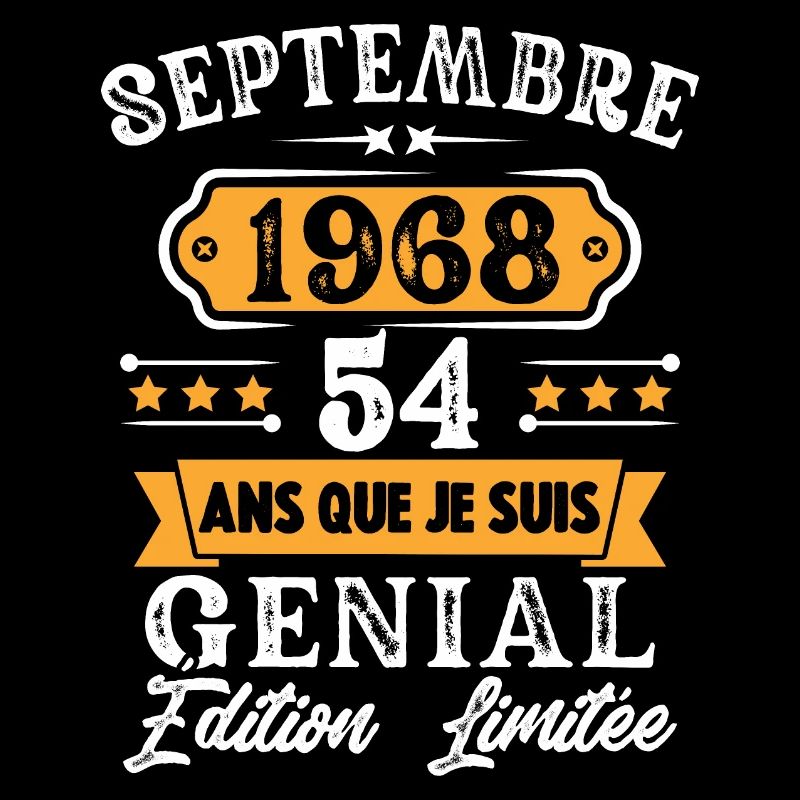Cadeau D'anniversaire 54 Ans Septembre 1968 Rétro
