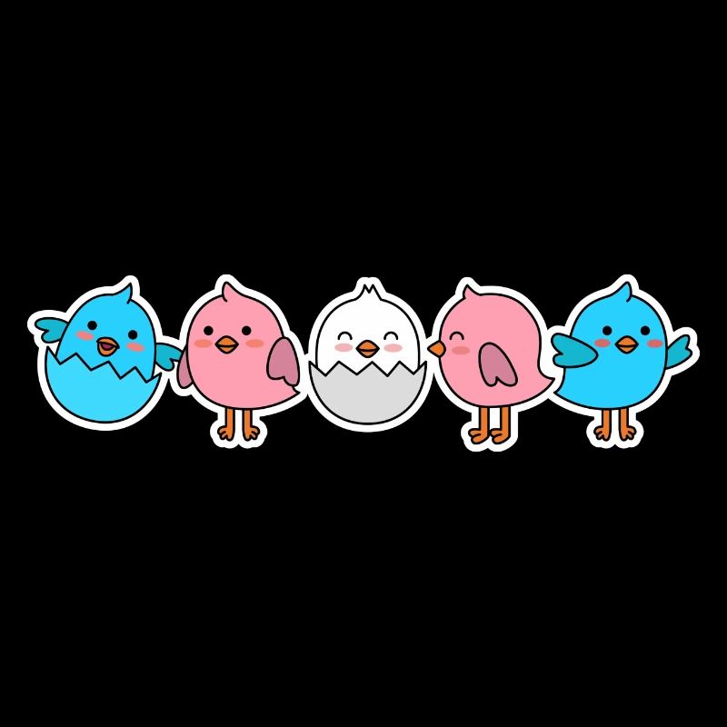 Conception de poussins de drapeau trans pour les personnes trans fières