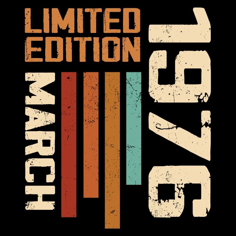 Mars 1976 Anniversaire 1976 Retro 1976 Mars