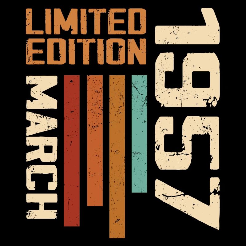Mars 1957 Anniversaire 1957 Retro 1957 Mars