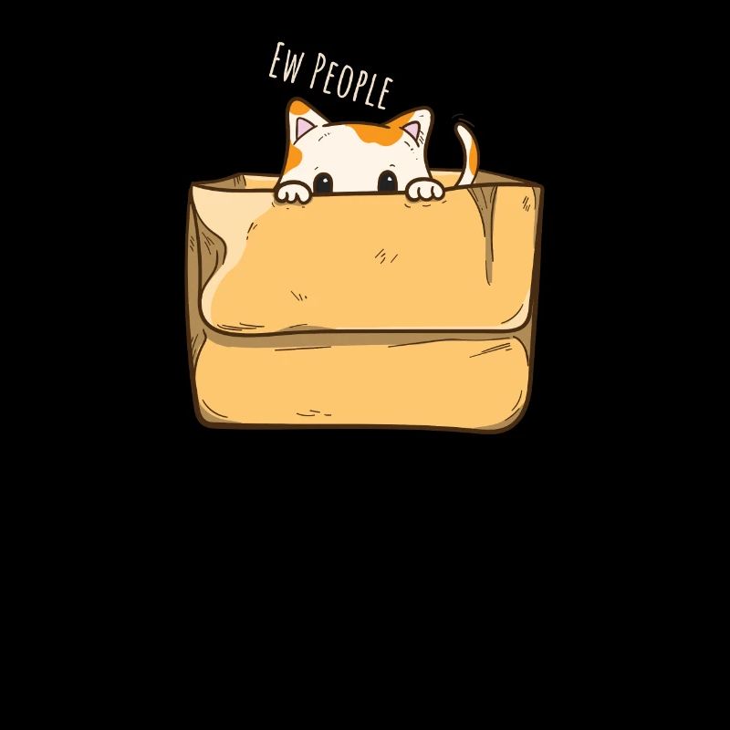 Introvertiertes Katzendesign für introvertierte