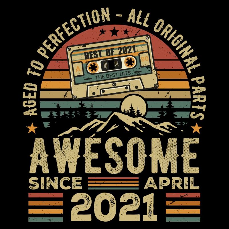 April 2021 Vintage Retro Geburtstagsgeschenk
