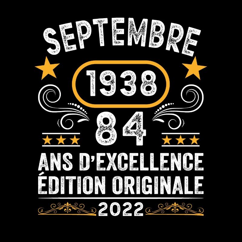 Septembre 1938 84 Ans Anniversaire Idée Cadeau