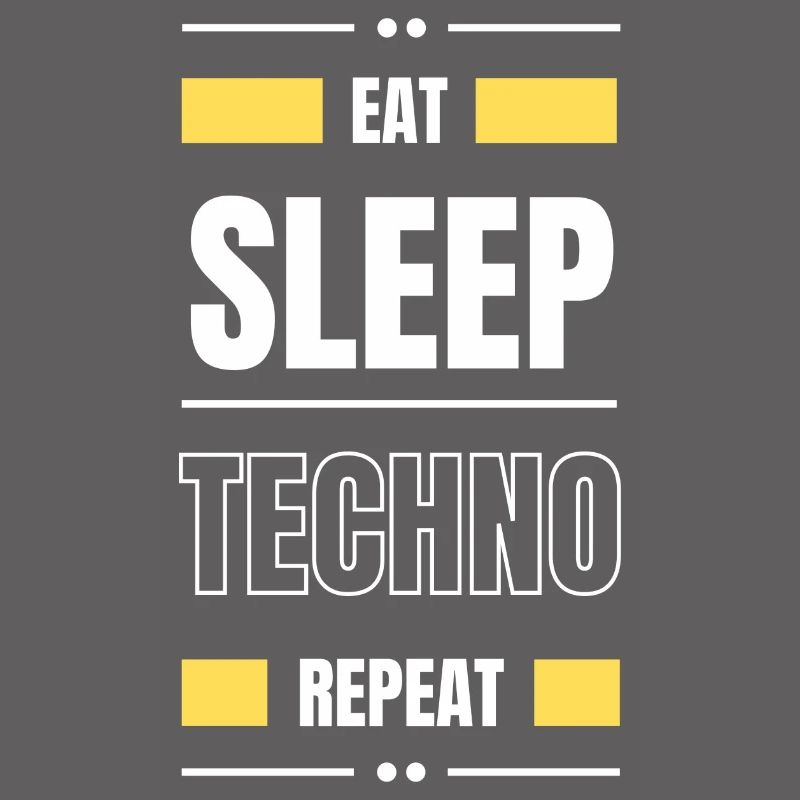 eat sleep techno repeat geschenk idee party spruch