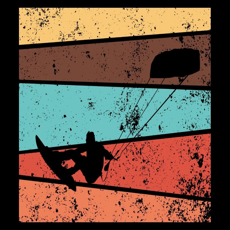 Kitesurfen Kite Geschenk Vintage