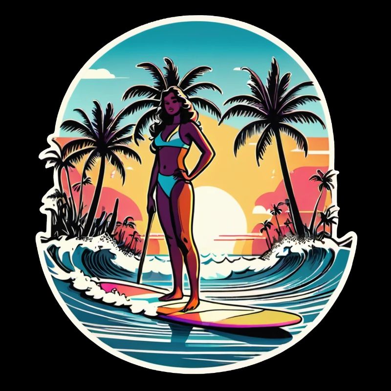 surf plage palmier soleil vacances
