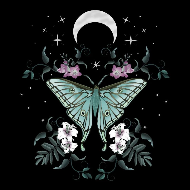 Vert papillon la nuit