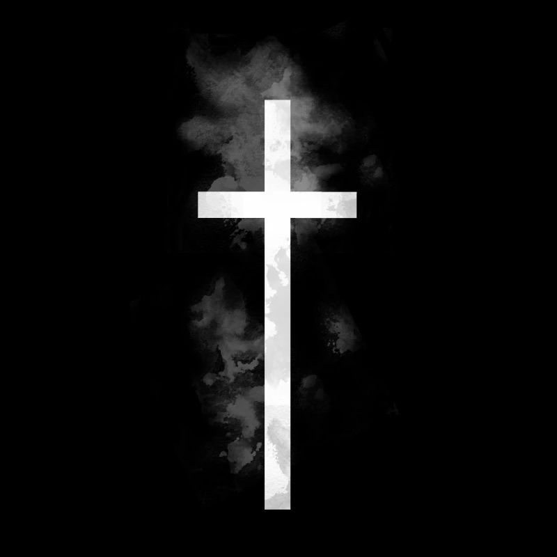 gothic cross watercolor goth