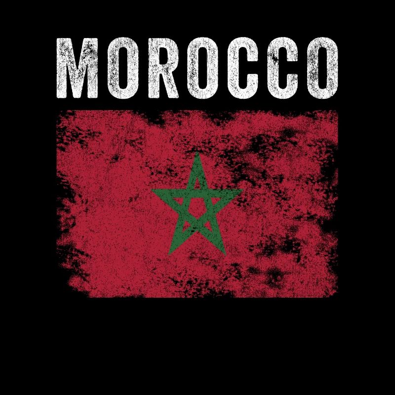Drapeau marocain en détresse - Drapeau marocain
