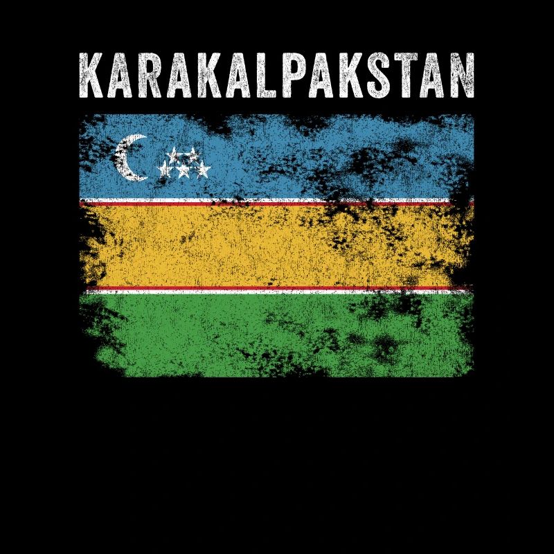 Drapeau du Karakalpakstan en détresse