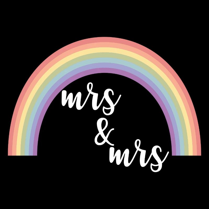Rainbow Stripes Mrs et Mrs