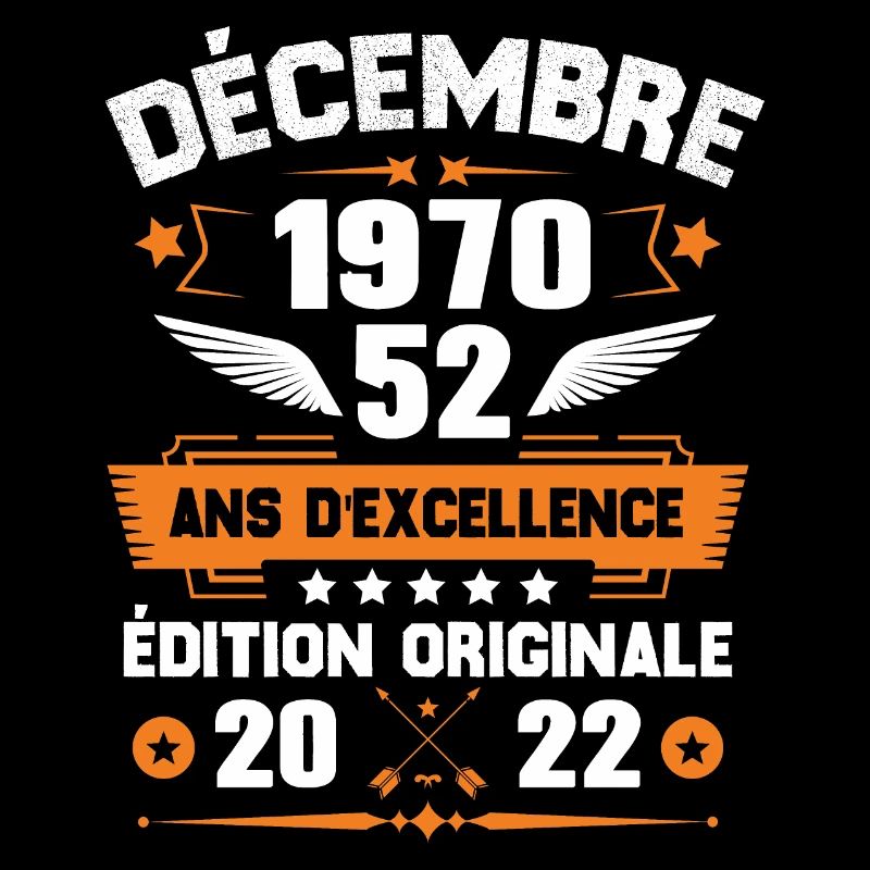 Décembre 1970 Idée Cadeau D'anniversaire 52 Ans