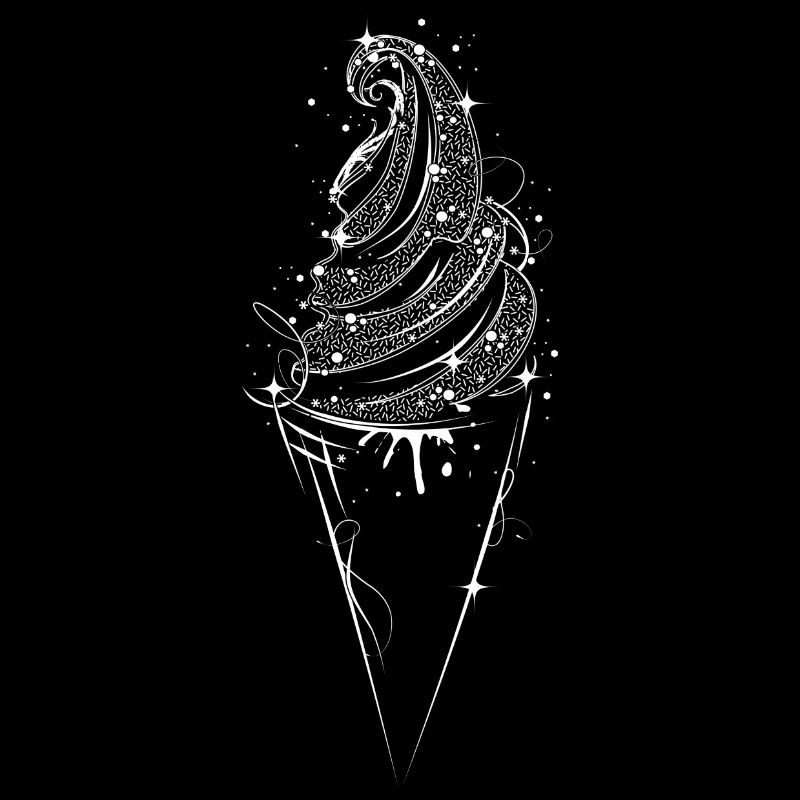 Crème glacée à & cornet gaufre