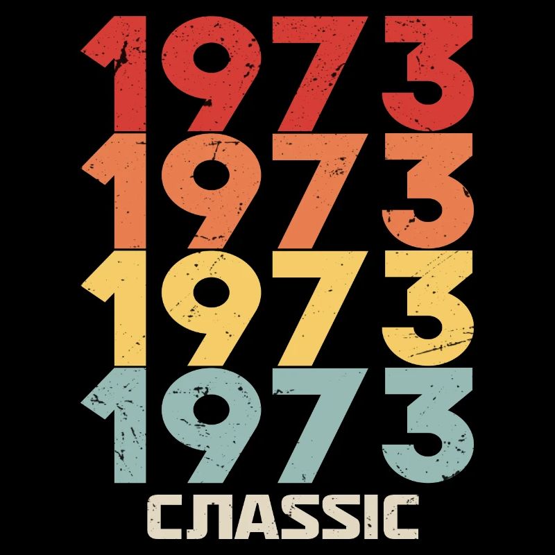 1973 Jubiläum im klassischen Vintage-Stil 1973