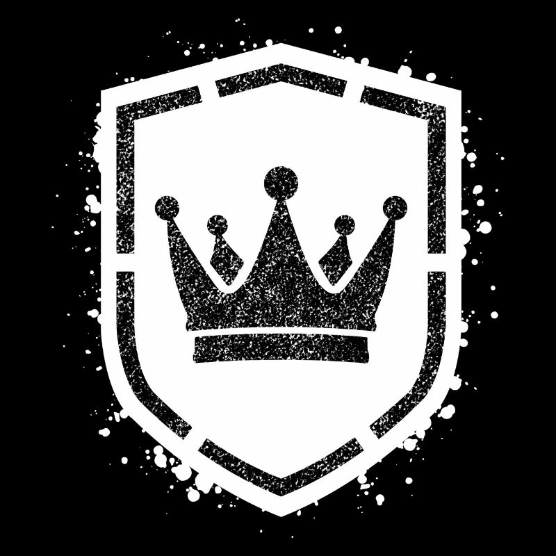 Sponge stencil Crown inside shild