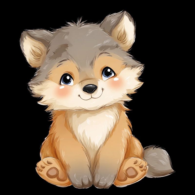 Mignon bébé loup