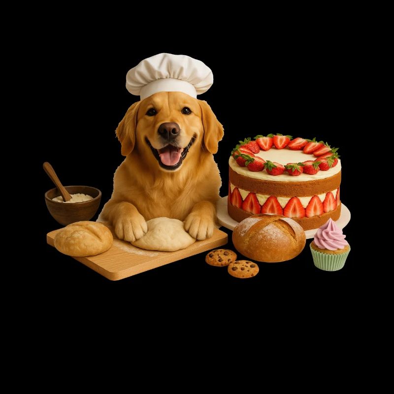 Golden Retriever Cuisson de biscuits pour gâteaux