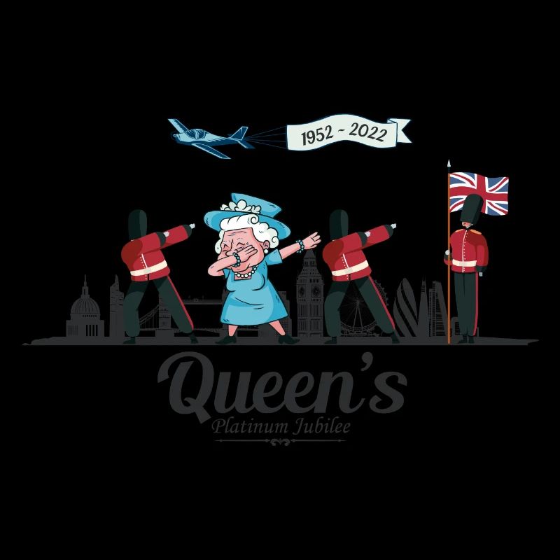 Dabbing British Queen Monarchy Platinum Jubilee