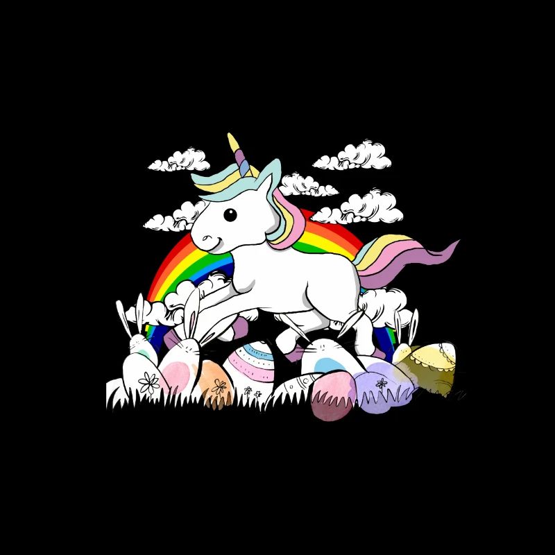 Unicorn easter bunny Easter eggs