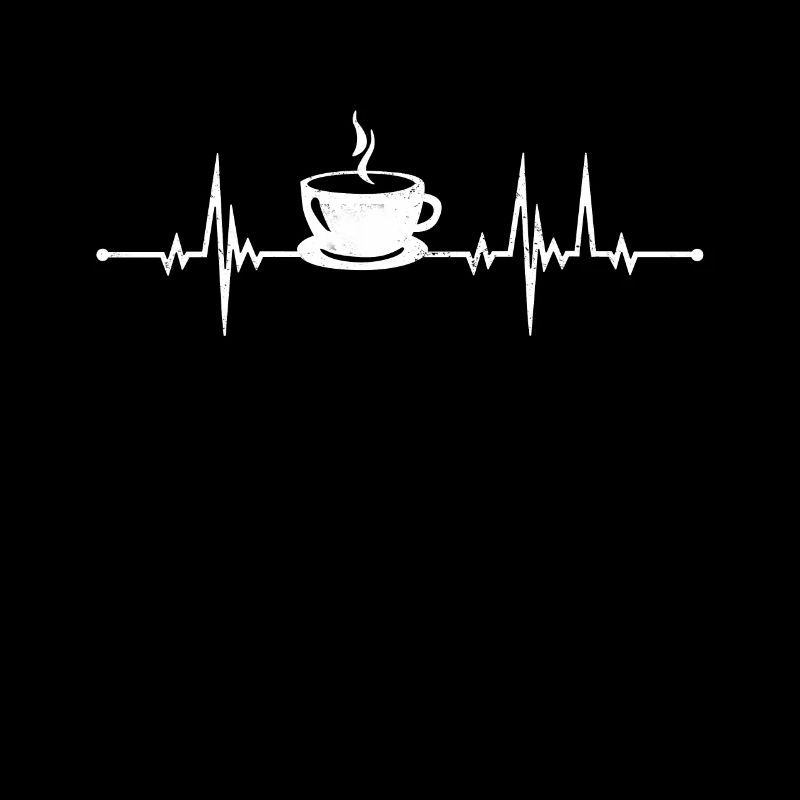 Coffee Heartbeat Pulse - Caffeine Junkie Gift