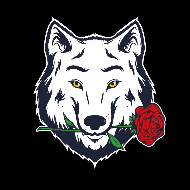 White Rose Wolf Casanova Werwolf Geschenk