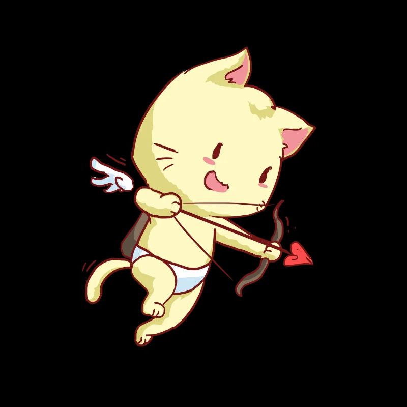 Cupid Cat Cupid Kitten Romantic Cute