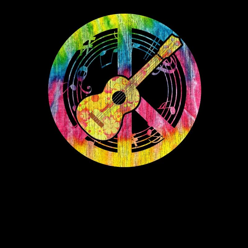 Ukulele Hippie Instrument Geschenk Frieden Liebe