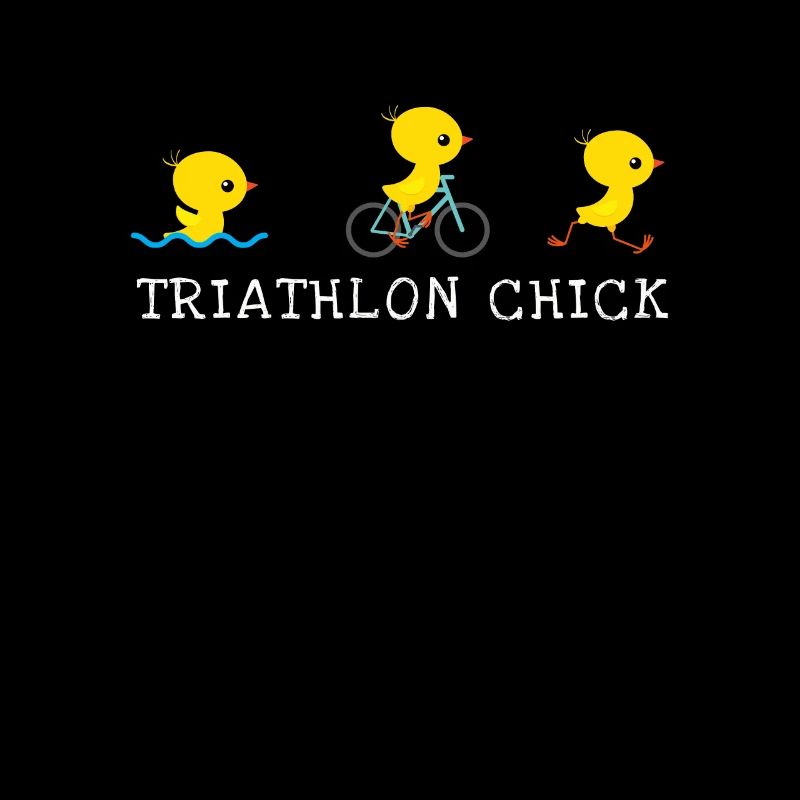 Triathlon-Küken Lustiger netter Triathlet