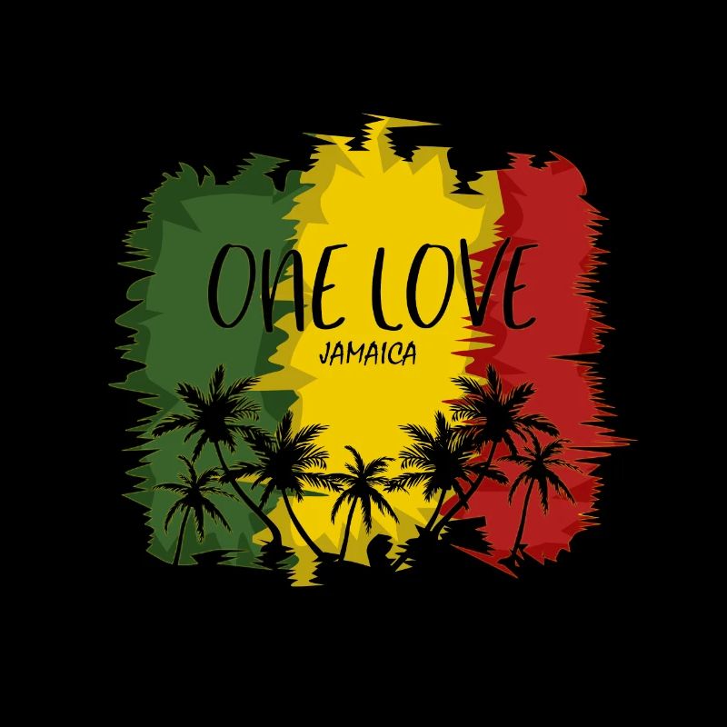 Drapeau de la Jamaïque Reggae Palm Tree One Love Gift