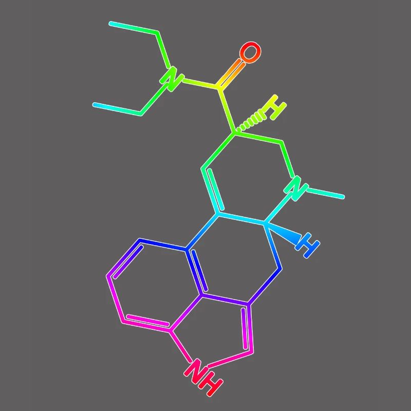 LSD Structural Formula Molecule A. Hofmann Bicycle Day