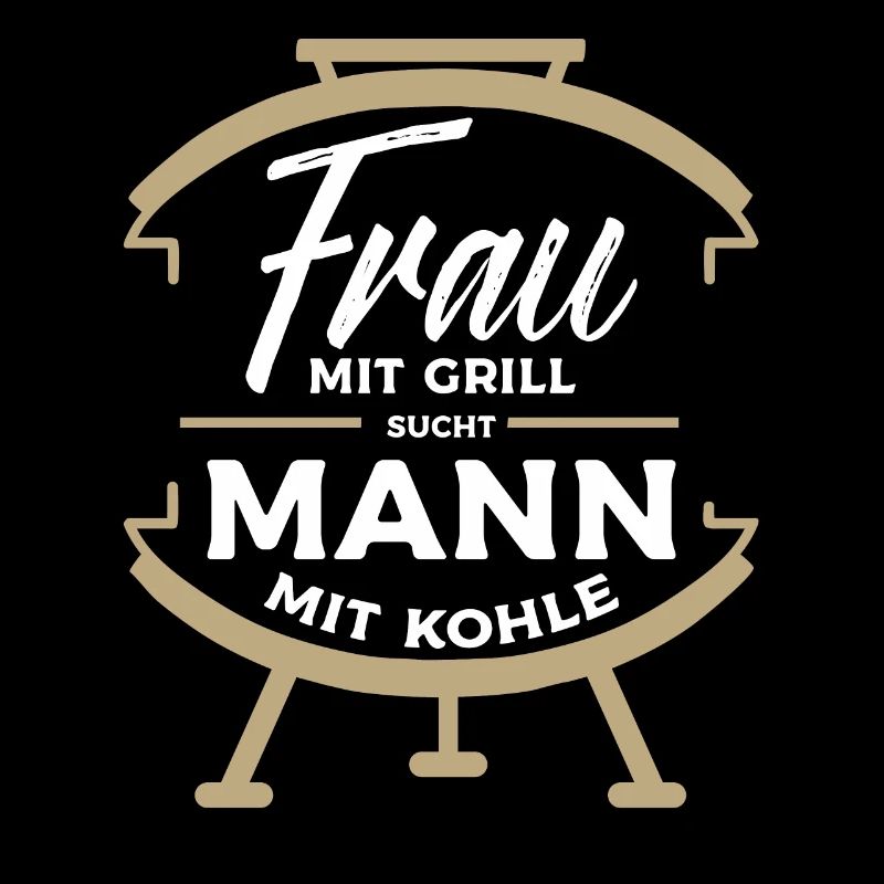 Frau mit Grill Sucht Mann mit Kohle Grillen Gr
