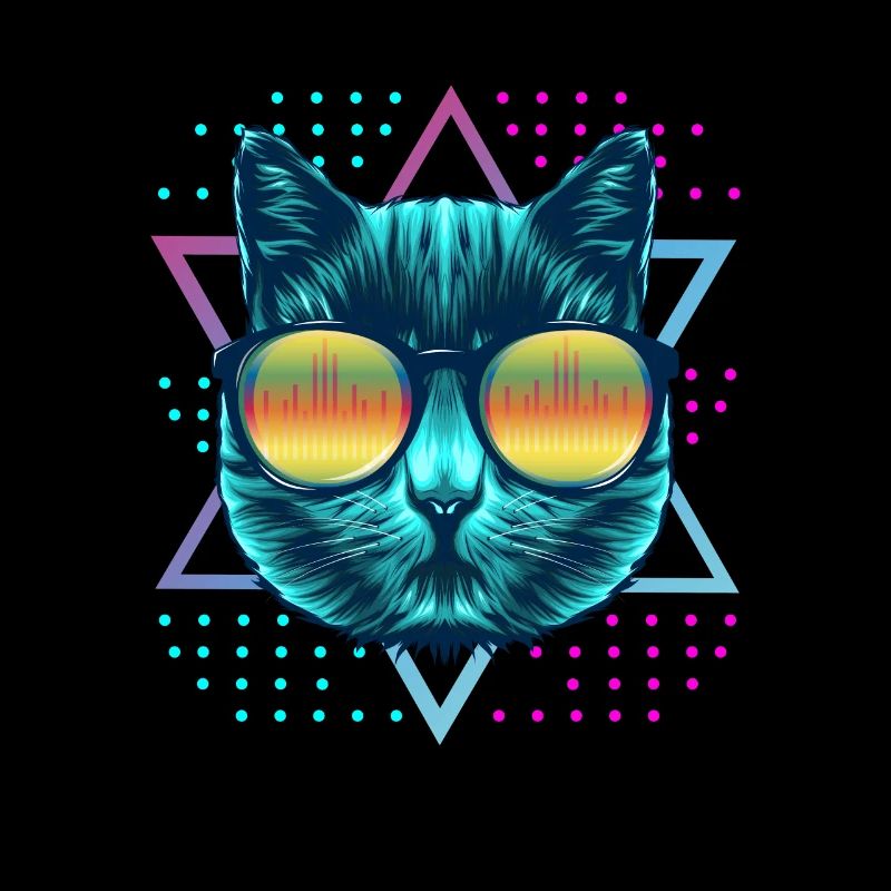 Chat Rave Techno Disco EDM et Hardstyle Cat