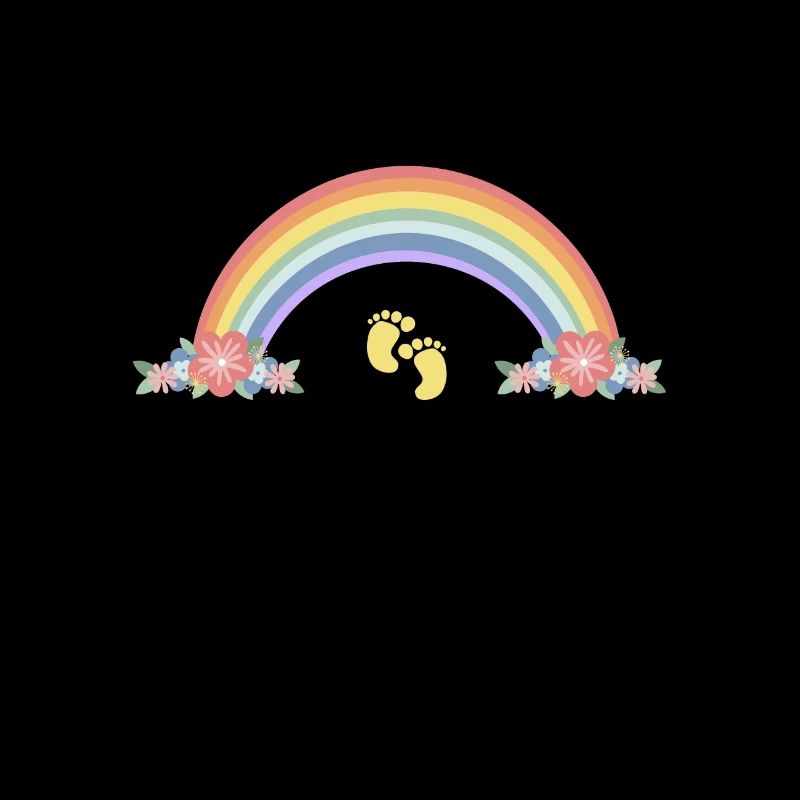 Maman bébé arc-en-ciel