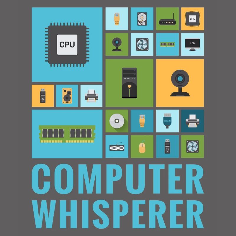 Ordinateur Whisperer Funny IT Tech Support Help Desk