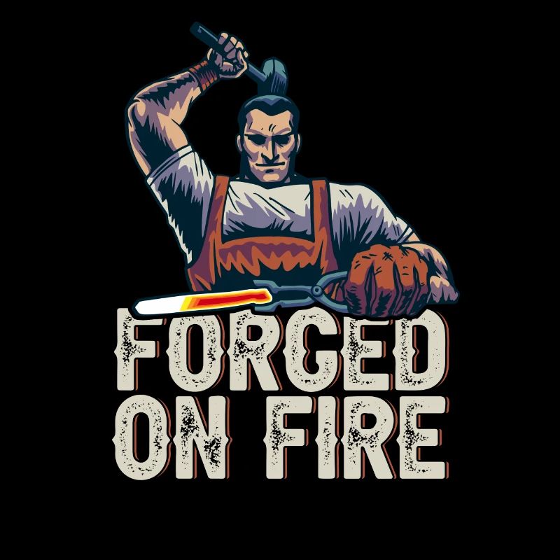 Forged Dans Fire Forgeron Métallurgique
