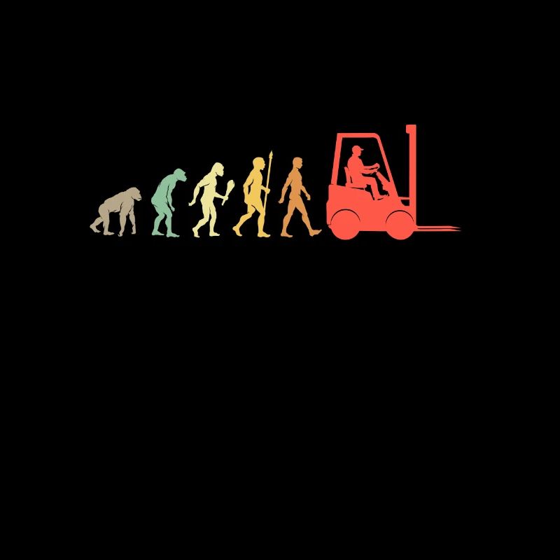 Vintage Logistik Evolution Gabelstapler Geschenk